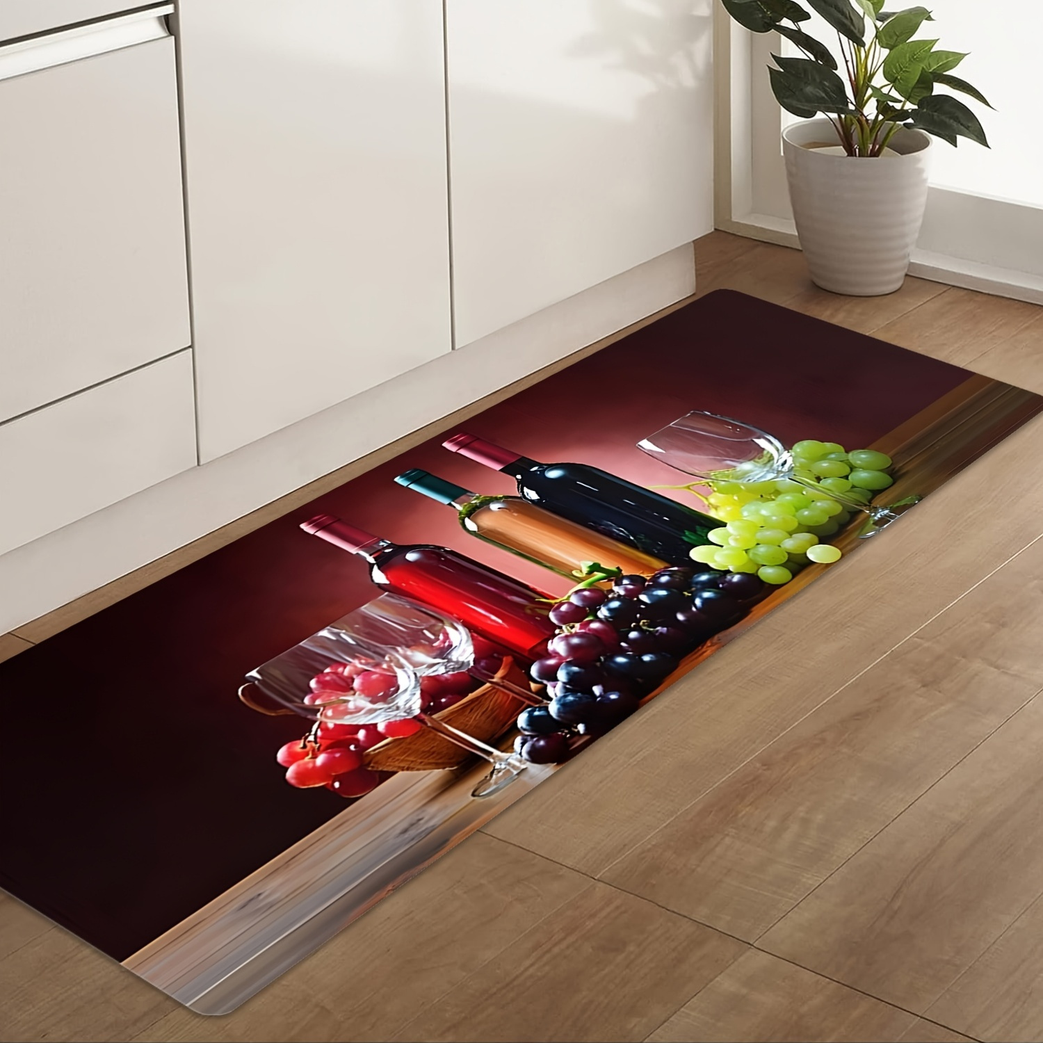 Commercial Printing Supplies Usa - Şarap Üzümü Baskılı Uzun Yolluk Halı