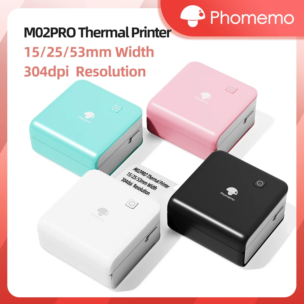 Commercial Photo Printer - Phomemo M02Pro Mini taşınabilir yazıcı kablosuz