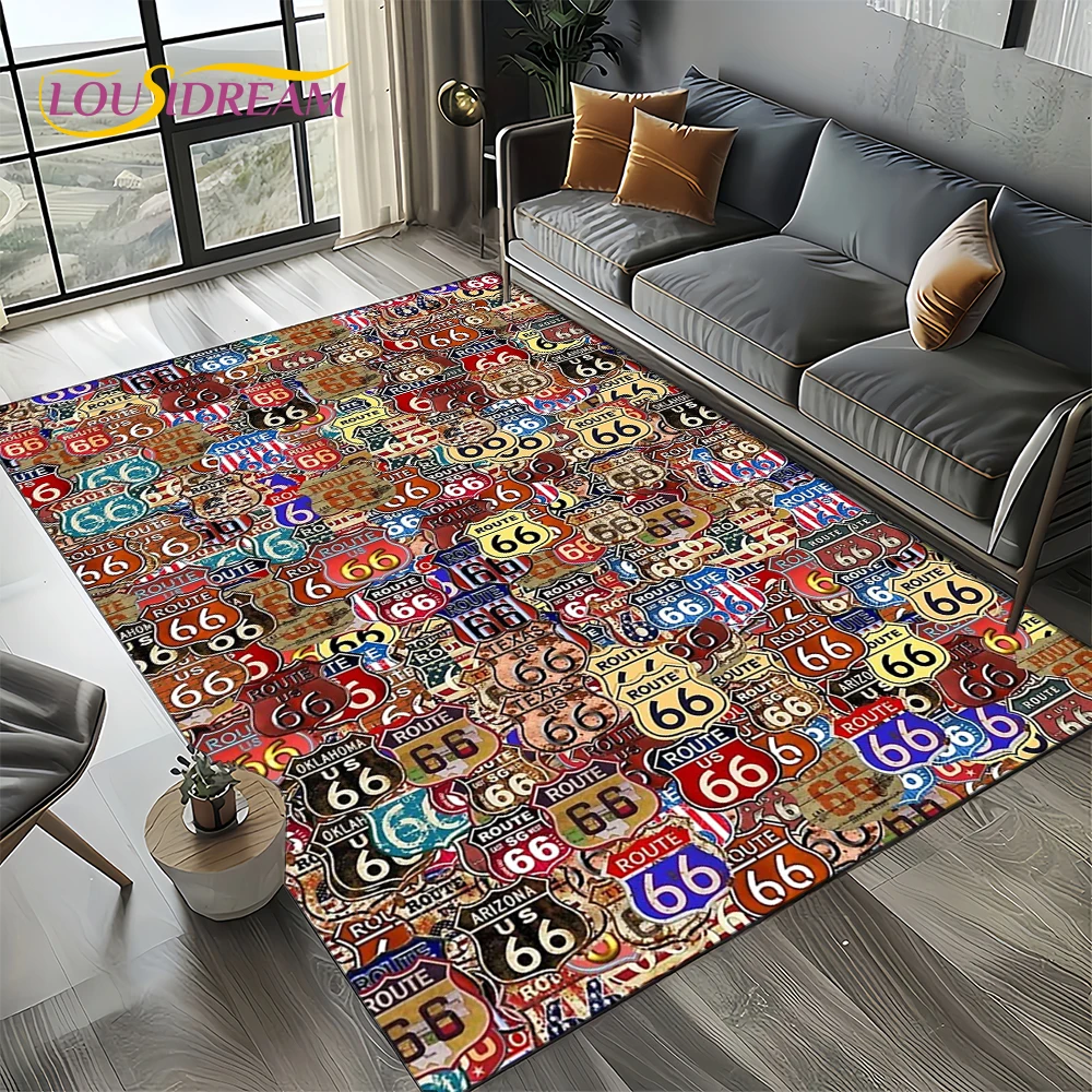 Route 66 Retro Amerika Tarihi  - Commercial Road Printing incelemesi ve fiyatı